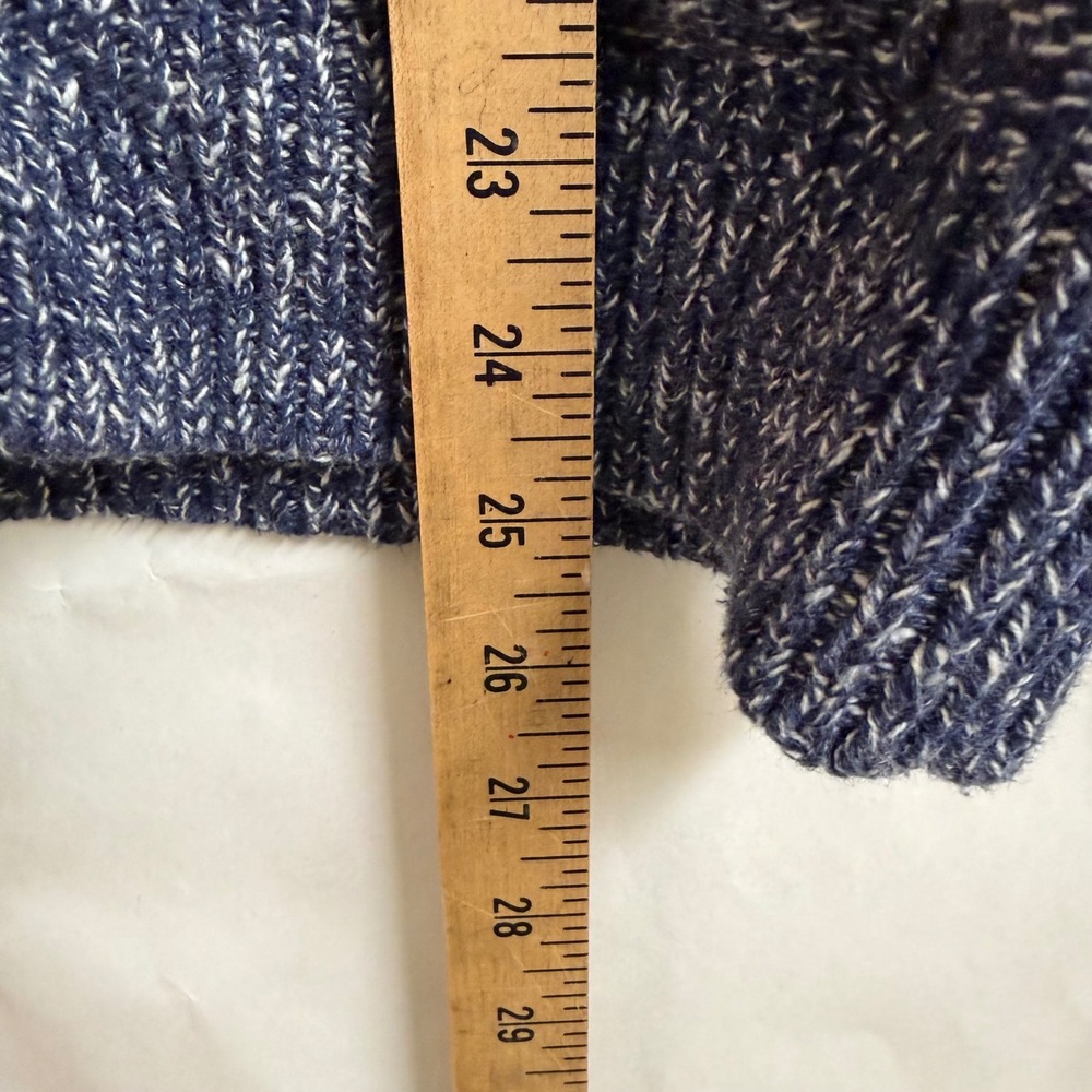 J‎ Crew Mens Blue Speckled Shawl Collar Knit Cardigan Sweater M Old Money Preppy - Picture 8 of 9